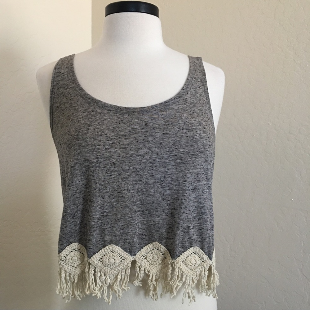 Grey Crop Top, Size L